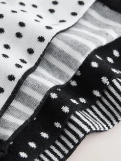 Next Black/White Spots/Stripe Footbed Ankle Socks 4 Pack Black/WhiteSpots/Stripe Best