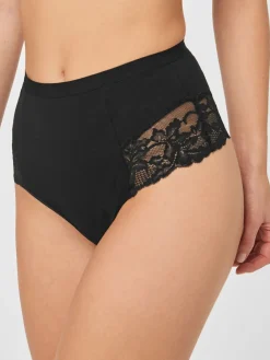 Next Black/White Cotton Tummy Control Shaping Thong Knickers 2 Pack Online