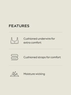 Next F-K Ultimate Support Cushioned Comfort Wired High Impact Sports Bra Black/White Clearance