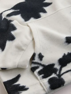 Next Black/White Floral Half Zip Fleece Best