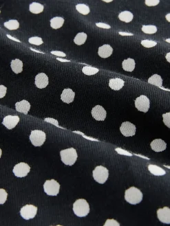 Next Short Cotton Logo Knickers 4 Pack Black/White Floral Print Online