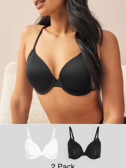 Next Black/White Full Cup A-E Smoothing Ultimate Comfort Bras 2 Pack Best