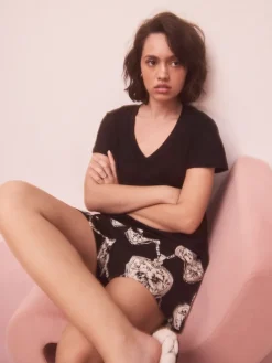 Next Short Pyjamas Set Black/White Heart Online