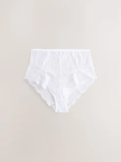 Next Black/White High Waist Lace Knickers 2 Pack Discount