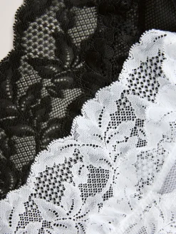Next Black/White High Waist Lace Knickers 2 Pack Discount