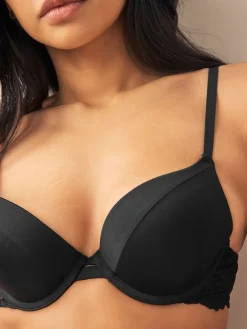 Next Push Up Pad Plunge A-E Smoothing T-Shirt Bras 2 Pack Black/White Sale