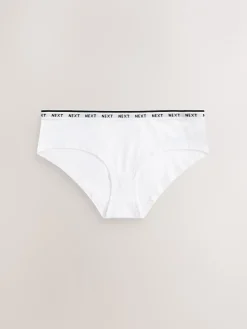 Next Short Cotton Logo Knickers 7 Pack Black/White Outlet