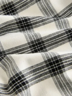 Next Black/White Short Sleeve 100% Cotton Pyjamas 2 Pack Outlet