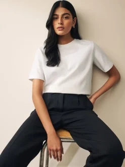 Next Short Sleeve Heavyweight T-Shirts 2 Pack Black/White Clearance