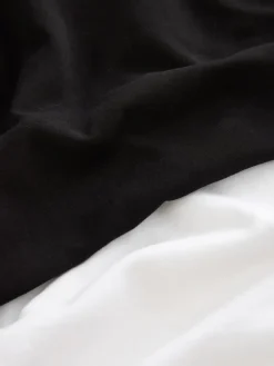 Next Short Sleeve Heavyweight T-Shirts 2 Pack Black/White Clearance