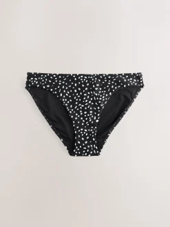 Next Black/White Spot High Leg Bikini Bottoms Sale