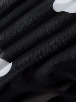 Next Mesh Midi Pencil Skirt Black/White Spot Sale