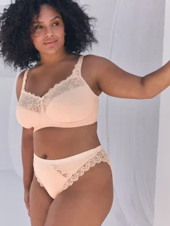 Next Black/White Total Support Cotton & Lace Non Wire Bra 3 Pack Best