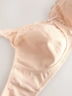 Next Black/White Total Support Cotton & Lace Non Wire Bra 3 Pack Best