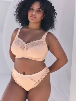 Next Black/White Total Support Cotton & Lace Non Wire Bra 3 Pack Best