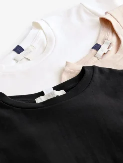 Next Heavyweight Basic T-Shirts 3 Pack Black/White/Nude Online