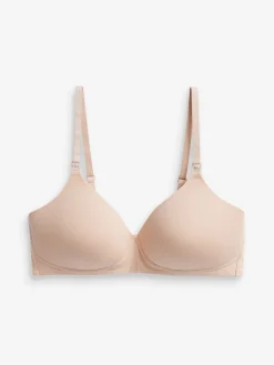 Next Black/White/Pastel Rose Nude Pad Non Wire B-G Nursing Cotton Blend Ultimate Comfort Bras 3 Pack