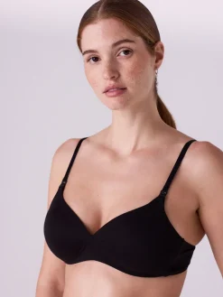 Next Black/White/Pastel Rose Nude Pad Non Wire B-G Nursing Cotton Blend Ultimate Comfort Bras 3 Pack