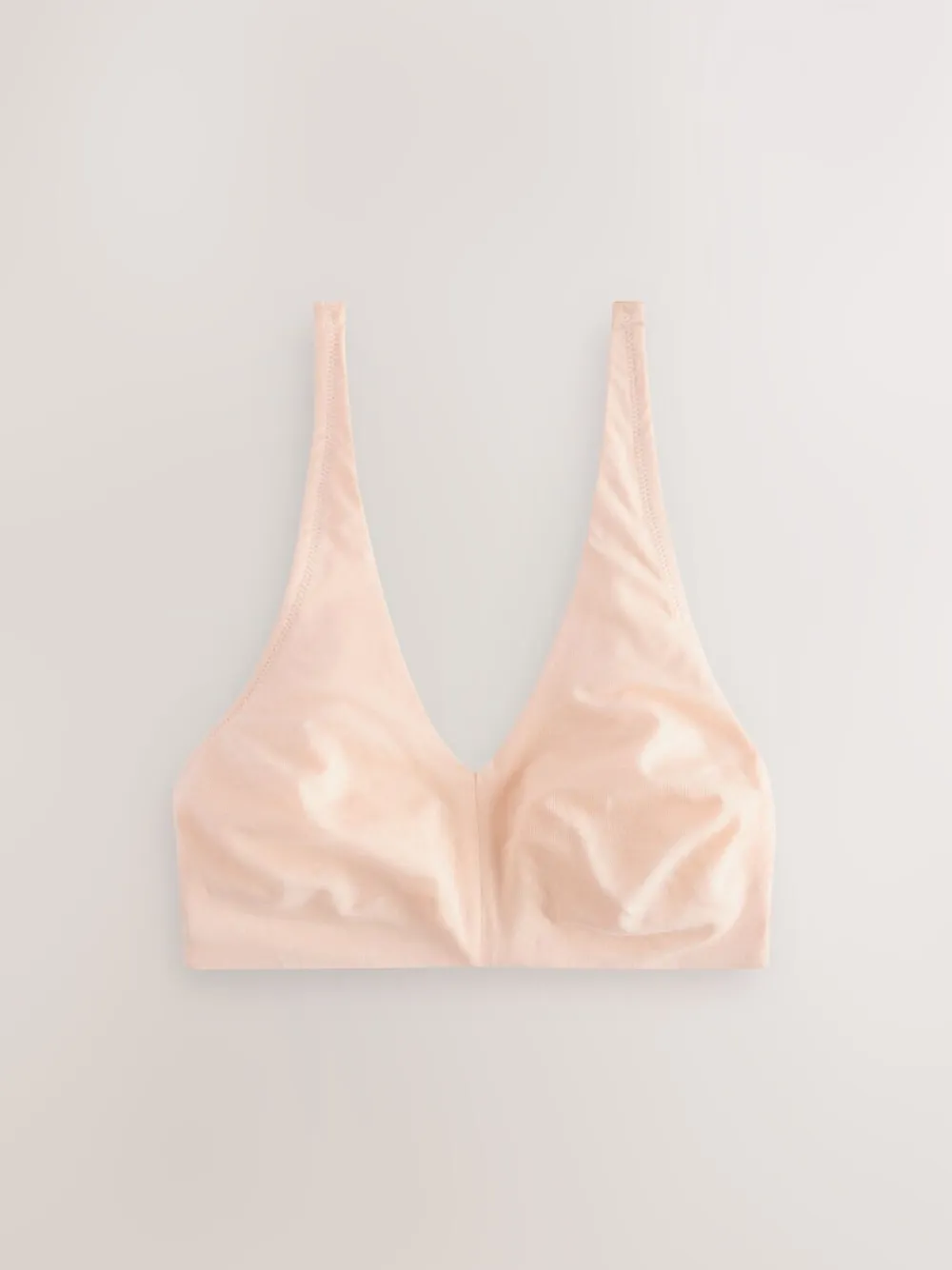 Next Black/White/Pastel Rose Nude Non Pad Non Wire DD+ Cotton Blend Ultimate Comfort Bras 3 Pack New