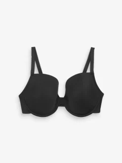 Next Black/White/Pastel Rose Nude Pad Plunge DD+ Cotton Blend Ultimate Comfort Bras 3 Pack Outlet