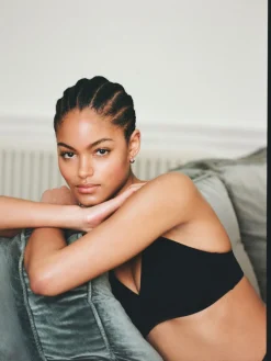 Next Non Pad Non Wire Cotton Blend Ultimate Comfort Bras 3 Pack Black/White/Pastel Rose Nude New