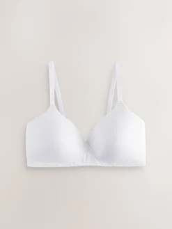Next Black/White/Pastel Rose Nude Pad Non Wire DD+ Cotton Blend Ultimate Comfort Bras 3 Pack Sale