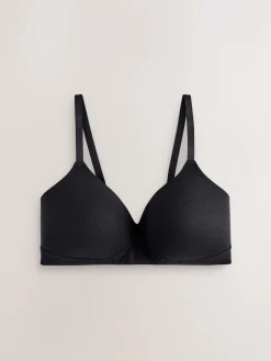 Next Black/White/Pastel Rose Nude Pad Non Wire DD+ Cotton Blend Ultimate Comfort Bras 3 Pack Sale