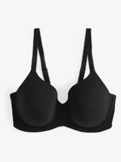 Next Black/White/Pastel Rose Nude Pad Full Cup DD+ Cotton Blend Ultimate Comfort Bras 3 Pack Sale