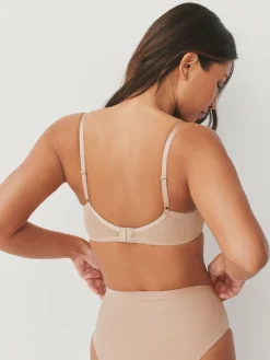 Next Black/White/Praline Nude 3 Pack Non Pad Full Cup Bras Discount