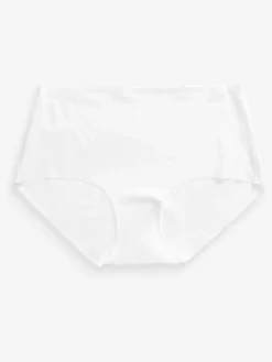 Next Midi No VPL Comfort Knickers 3 Pack Black/White/Praline Nude Clearance