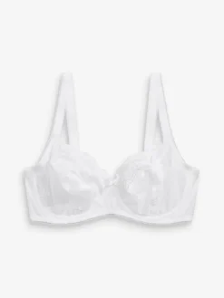 Next Black/White/Praline Nude Non Pad Balcony DD+ Lace Bras 3 Pack Sale