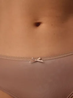 Next Short Microfibre Knickers 5 Pack Black/White/Praline Nude Discount