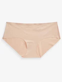 Next Short No VPL Comfort Knickers 3 Pack Black/White/Praline Nude Clearance