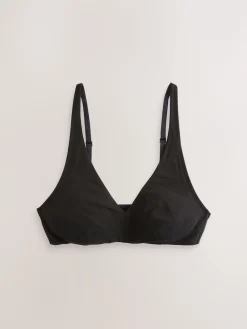 Next Black/White/White/Praline Nude Non Pad Non Wire Cotton Bras 4 Pack New