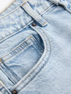 Next Knee Length Bermuda Denim Shorts Bleach Discount