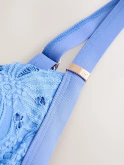 Next Blue Broderie Shaping Tummy Control Swimsuit Best