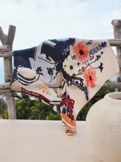 Next Blue Brunch Scene Lightweight Square Scarf Online