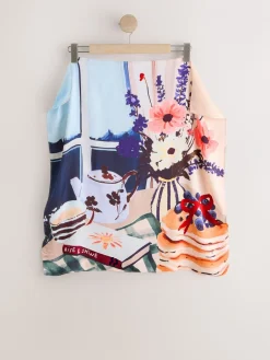 Next Blue Brunch Scene Lightweight Square Scarf Online