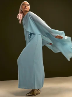 Next Cape Maxi Dress Blue