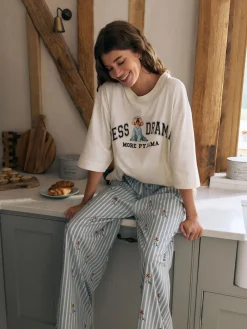 Next Blue Charlie The Cockapoo Jersey Short Sleeve Pyjamas