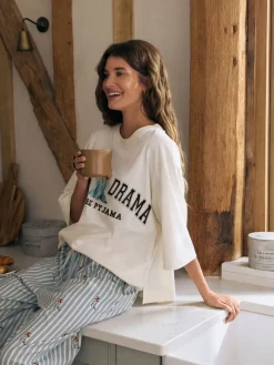 Next Blue Charlie The Cockapoo Jersey Short Sleeve Pyjamas