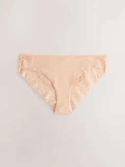 Next Blue Ditsy Floral Bikini Cotton Lace Knickers 4 Pack Outlet