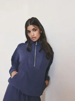 Next Half Zip Fleece Blue