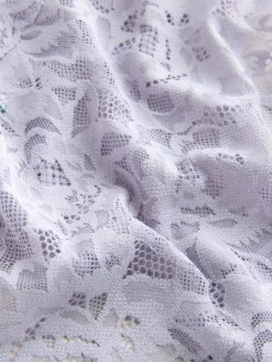 Next High Leg All Over Lace Knickers 3 Pack Blue Clearance