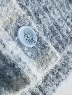 Next Spacedye Knitted Crew Neck Cardigan Blue Multi Discount