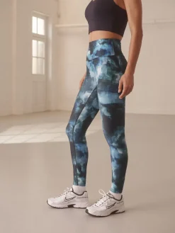Next Blue Paint Print Power Active Sports Leggings Online