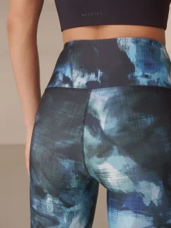 Next Blue Paint Print Power Active Sports Leggings Online