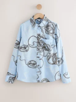 Next Long Sleeve Shirt Blue Rope Print Online