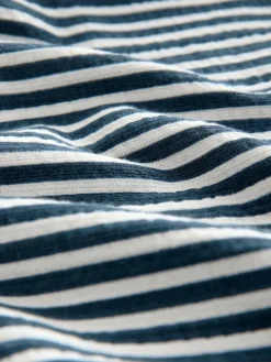 Next Jersey Button Down Midi Dress Blue Stripe Outlet