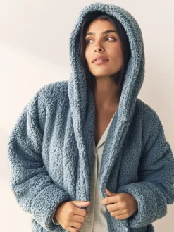 Next Teddy Dressing Gown Blue New